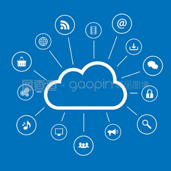 云計(jì)算與社交媒體圖標(biāo) 數(shù)字化時(shí)代的協(xié)同進(jìn)化